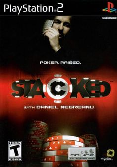 the coverart for stack with daniel negreaniu, featuring stacks of poker chips