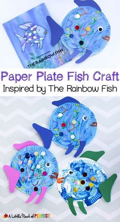 paper plate fish craft for kids inspired by the rainbow fish