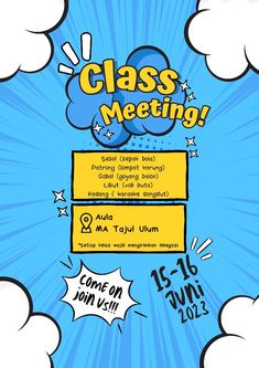 Meriahkan Class Meetingmu. Edit dan cetak poster keren dengan template ...