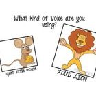 Free! Voice/Volume Poster Mouse/Lion Beginning Of The Year Preschool, Aural Rehabilitation, Cool Classrooms, Preschool Nursery Rhymes, The Lion And The Mouse, Speech Disorders, Zoo Preschool, Voice Therapy, Reception Classroom