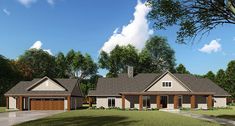 this is an artist's rendering of these ranch homeplans in the country