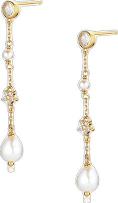 Elegant Jewelry With Dangling Charms, Elegant Long Drop Chandelier Earrings With Dangling Charms, Celestial Style Pierced Earrings For Wedding, Celestial Style Drop Earrings For Wedding, Gold Celestial Earrings For Formal Occasions, Elegant Gold Plated Jewelry With Dangling Charms, Celestial Dangle Earrings For Wedding, Elegant Linear Earrings With Dangling Charms, Elegant Gold Plated Earrings With Dangling Charms