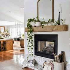 a living room filled with furniture and a fire place