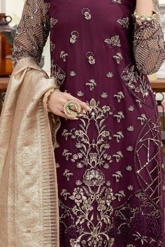 Opulent Women's Luxury Embellished Pakistani Party Dress with Salwar Kameez Trouser Golden Dupatta, Pakistani Salwar, Pakistani Party Wear, Pakistani Salwar Kameez, Pakistani Dress, Pakistani Dresses, How To Make Ornaments, Salwar Kameez, Party Dresses