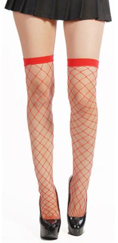 Fitted Mesh Summer Tights, Stretch Over-the-knee Stockings For Party, High Stretch Thigh High Party Hosiery, Fitted Fishnet Hosiery For Summer, Fitted Summer Fishnet Hosiery, Summer Fishnet Fitted Hosiery, Fitted Fishnet Nylon Tights, Stretch Fishnet Hosiery For Summer, High Stretch Nylon Thigh High Stockings