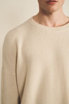 Meet Edward, the 100% ethical cashmere jumper which will bring a new definition to ‘basic’. The perfection of its round neck as well as its English rib and oversized cut give it a sophisticated, elegant yet understated look. Did we mention it is unisex? It will soon become one of your closet essentials; enhance it with a shirt collar, a necklace or a scarf. Charlotte’s fashion tip: ‘I love this design for the rib knitted work that adds a new depth to the cashmere. The oversized cut of the Edward Ribbed Sweater For Layering, Classic Ribbed Sweater, Classic Ribbed Everyday Sweater, Relaxed Fit Cashmere Sweater With Ribbed Detail, Classic Ribbed Sweater For Everyday, Relaxed Fit Ribbed Cashmere Sweater, Ribbed Cashmere Sweater In Relaxed Fit, Cashmere Ribbed Sweater With Relaxed Fit, Classic Oversized Ribbed Sweater