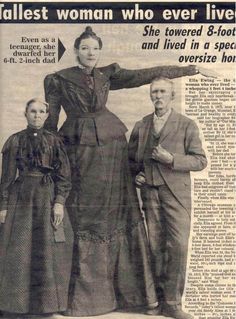 an old newspaper article with two women and a man standing next to each other on the front page