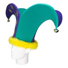 This Mardi Gras 2 Points Jester Hat will definitely make you stand out at your next Party, Hora Loca, Wedding, Corporate Event, Birthday, Quinceanera, or Halloween Party! It can be used as a wedding hats, top hats, photo booth props, or a party favor. Fun Party Costume Cap, Novelty Party Costume Hats And Headpieces, Novelty Costume Hats And Headpieces For Parties, Themed Party Hat For Carnival, Fun Costume Hats For Carnival And Themed Events, Fun Costume Hats And Headpieces For Birthday Carnival, Fun Party Hats For Carnival, Novelty Hats For Carnival Themed Events, Novelty High Crown Costume Hats For Parties