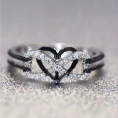 Size 7 Cute Promise Rings, Infinity Ring Wedding, Zierlicher Ring, Heart Shaped Diamond, Heart Gemstone, Cute Rings, Pretty Rings, Love Ring, Womens Jewelry Rings