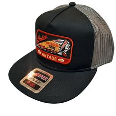 Brand new trucker style snap back with a heat pressed embroidered patch. Motorcycle Patches, Military Cap, Navy Marine, Army & Navy, Indian Motorcycle, Snap Backs, Black Flats, Embroidered Patches, Baseball Cap