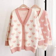 Cheap Kawaii Fall Outerwear, Cheap Cute Sweater For Spring, Dream Clothes Lightinthebox, Cute Fall Clothes Shop Priceless, Jacket Trend, Ulzzang Korea, Heart Cardigan, The Cardigans, Girls Heart