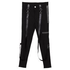 Cyber Punk Black Zip Skinny Pants With Belts sold by Littlepinko on Storenvy Alternative Outfits, Billie Eilish, Cyberpunk, All Over The World, Small Businesses, Belts, Mood Board, Sweatpants, My Style