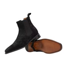 John Varvatos Amsterdam Men's Shoes Black Suede Leather Chelsea Boots (JV1002) Material: Suede Leather Hardware: None Color: Black Color Code: 237 Outer Sole:Leather Outsole Genuine Suede Leather Classic Chealsea Design Fabric Pulltab Handmade in Italy F3664Y3-AMSTERDAM-BLACK A Few Words from the Brand A classic chelsea boot with refined textures. The Amsterdam Boots are crafted from luxury suede using old-world techniques and craftsmanship. The suede is completed with a rapid stitch constructio Brown Color Code, Mushroom Brown, Mens Shoes Black, Leather Hardware, John Varvatos, Leather Chelsea Boots, Design Fabric, Chelsea Boot, Color Code