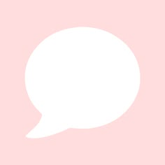 a white speech bubble on a pink background