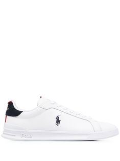 white leather round toe matte finish front lace-up fastening logo-print tongue branded insole RWB stripe branded heel counter flat rubber sole Ralph Lauren Shoes Women, Polo Ralph Lauren Shoes, Gentleman Aesthetic, Versace Outfit, Shoe Display, Ralph Lauren Shoes, Summer Beach Wear, Boots And Sneakers, Ballet Flat Shoes