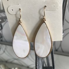 Earrings By Kenneth Cole Chic White Pearl Earrings With Ear Wire, Chic White Teardrop Pearl Earrings, Chic Teardrop White Earrings, Chic White Teardrop Earrings, Iridescent Earrings, Kenneth Cole, Jewelry Earrings, Women Jewelry, Drop Earrings