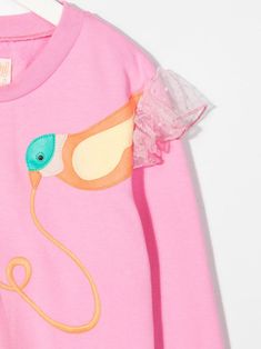 WAUW CAPOW By BANGBANG Lucia Love Sweatshirt - Farfetch Unicorn Fashion, Love Sweatshirt, Baby Design, Top Gifts, Pink Sweatshirt, Skirted Swimwear, Boys Shoes, Jeans Dress, Swimwear Tops