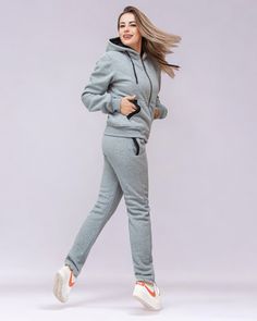 The women’s blossoms fleece sweatsuit is perfect soft wear not only for relaxing at home but also for enjoying your time outside. We made this adorable item of safe, comfortable and friendly environmental fabrics, with a stylish cut that will fit you just right. It's designed to suit any age and comes on 4 refreshing spring colors and it's also suitable for wearing in all seasons. Now you can enjoy any inside or outside exercise confidently. Features: 100% brand new and high quality High-quality fleece and cotton Full zippered long sleeves hoodie and sweat pants 2 side pockets for both hoodie and pants Machine wash Imported Matching Sweats, Sweat Jacket, Navy Outfit, Sweatpants Outfit, Jogging Suit, Fleece Sweatpants, Sweat Pants, Active Women, Spring Colors