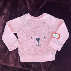 Nwt Kidgets Pink Size 24 Months Sherpa Sweatshirt Playful Pink Sweatshirt For Playtime, Toddler Girl Christmas Sweater, Pink Sequined Crew Neck T-shirt, Winter Playwear For Babies In Pink, Hor Pink Hoodies Roddler, Toddler Sweater, Colorful Sweaters, Kids Shirts, Sweater Top