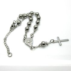 You don't meet people by accident. They are meant to cross your path for a reason. Get this premium Rosary Stainless Steel Bead Cross Bracelet and find the wisdom you have always been looking for. Chain Type: Link ChainClasp Type: Lobster Metal Material: 316 L Stainless Steel Length: 185 MM+40 mm FREE Shipping! Profits are used to help young poor girls with education and career opportunities. Get 50% OFF this gorgeous Rosary Stainless Steel Bead Cross Bracelet plus FREE shipping Now.Just click t Rosary Bracelet With 8mm Beads And Cross, Nickel Free Cross Bracelet With Spiritual Style, Nickel-free Cross Bracelet For Spiritual Style, Spiritual Metal Rosary Bracelet As Gift, Spiritual Rosary Bracelet With Adjustable Chain, Stainless Steel Cross Bracelets As Gifts, Stainless Steel Cross Bracelet As A Gift, Stainless Steel Cross Bracelet As Gift, Cross Shaped Stainless Steel Bracelet As Gift