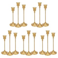 15PCS Candle Holders, eZAKKA Gold Candlestick Holder for Home Decor, Wedding, Dinning, Party, Candle Holders for Pillar Candles of 3/4" Thick Made of sturdy, durable metal, The bases of these candlesticks are heavy enough to hold tall taper candles and give stability to the holder.You can use in birthdays, thanksgiving ,Christmas Halloween or any special occasion. It is easy to assemble and disassemble them ! Each end of the rod of candle stick holder is threaded to be able to put one end in a b Gold Candle Holder Centerpieces, Candle Holders Gold, Gold Candlestick Holders, Gold Candle Holder, Gold Candle Sticks, Gold Candle Holders, Gold Candles, Candle Cup, Metal Candle Holders