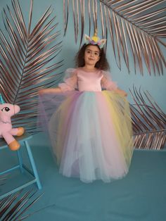 Pink Long Sleeve Princess Dress For Birthday, Pink Long Sleeve Princess Birthday Dress, Princess Style Multicolor Tutu Dress For Playtime, Playful Multicolor Tutu Dress For Easter, Cute Long Sleeve Princess Dress For Birthday, Playful White Tulle Princess Dress, Playful Tulle Tutu Dress For Playtime, Multicolor Playtime Dress For Easter, Playful Pink Tulle Princess Dress