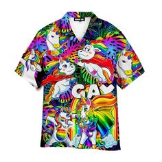 The best hawaiian shirts for men, hawaiian shirt for women and kids are available, designed just for you. Fabric: four-way stretch (95% polyester and 5% spandex) Regular fit Fabric Weight: 120 g/m². Care Instruction: Machine washes cold with similar colors, do not bleach, tumble dry low, do not iron, and do not dry clean. Reliable quality Refreshing and breathable, comfortable material, No DISCOLORATION after long washing. Hight Quality Fabric High quality fabric is soft and comfortable, and its prefect structure supports the fit of the outfit. Unisex & Perfect Gifts This product is crafted from a premium polyester and spandex blend, making it both comfortable and durable. Each panel is individually printed, cut and sewn to ensure a flawless graphic with no imperfections. And high definiti Semi Formal Outfit, Summer Gathering, Cool Hawaiian Shirts, Hot And Humid, Mens Hawaiian Shirts, Pride Month, Hawaiian Shirts, Formal Outfit, Bold Prints