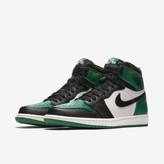 Brand: Air Jordan Model: Air Jordan 1 Retro High OG Nickname: 'Pine Green 1.0'Colorway: Pine Green / Black - SailSKU: 555088-302Release Date: 09/22/2018 Jordan Model, Air Jordan 9, Exclusive Sneakers, Nike Sb Dunk, Air Jordan 1 Retro High Og, Air Jordan 1 Retro High, Leather High Tops, Nike Sb Dunks, Air Jordan 3