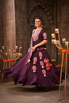 Shubhkala Purple Thread Embroidered Designer Traditonal Navratri Collection Elevate your Navratri celebrations with the exquisite Shubhkala Purple Thread Embroidered Designer Traditional Collection. This collection features intricate purple thread embroidery that adds a touch of elegance and tradition to your festive attire. Perfect for showcasing your style and celebrating the vibrant festival in high fashion. Key Features Rich purple thread embroidery detailing Designer traditional design for Garba Dress, Navratri Collection, Festive Attire, Navratri Special, Embroidery Detailing, Rich Purple, Thread Embroidery, Clothes Collection, Traditional Design