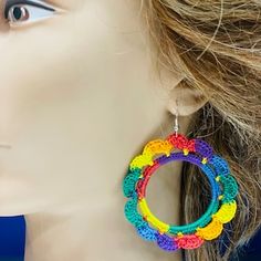 Beautiful Handmade Earrings - Etsy Multicolor Round Earrings For Summer, Unique Handmade Summer Hoop Earrings, Unique Handmade Hoop Earrings For Summer, Bohemian Multicolor Hypoallergenic Jewelry, Hypoallergenic Circle Earrings For Gifts, Summer Hypoallergenic Multicolor Jewelry, Handmade Beaded Earrings As Gift, Handmade Artisan Flower Drop Earrings, Handmade Beaded Round Earrings As Gift