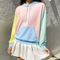 Harajuku & Fashion pastel color block long sleeve hoodie sweatshirt. We offer FREE and USPS shipping for USA and China Post for any other country in the world. Customer service is included in the price too!! Color: as pictures; Size: Size S: Length 54cm, Bust 108cm, Shoulder 49cm, Sleeve... Rainbow Sweat Shirt, Streetwear Color Block Sweatshirt, Cheap Long Sleeve Color Block Hoodie, Cheap Trendy Color Block Sweatshirt, Cheap Color Block Winter Hoodie, Cheap Casual Color Block Sweatshirt, Cheap Cotton Color Block Sweatshirt, Cheap Multicolor Outerwear For School, Cheap Multicolor Casual Sweatshirt