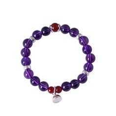 Crafted with 925 silver and adorned with an elegant amethyst lotus charm, this bracelet exudes a timeless sophistication. The amethyst is known for its calming and healing properties, making this bracelet not only a beautiful accessory but also a potential source of positive energy. Tarnish proof Water proof Sleep / Nap proof Safe for sensitive skin Wear it while working out &showering Designed to wear 24/7 If there is no stock, the product will take 15 days to produce Please leave your usual email address for order contact For smooth delivery, please leave your phone number Natural materials may have cracks, cotton wool, brown spots, mineral defects, etc., which are not defects but normal phenomena. They will not affect wearing and will not be used as reasons for returns or exchanges. Det Elegant Healing Charm Bracelet With Natural Stones, Elegant Gemstone Beads Charm Bracelet For Healing, Elegant Purple Crystal Bracelet For Healing, Silver Gemstone Crystal Bracelet For Meditation, Elegant Purple Crystal Bracelet For Meditation, Elegant Purple Crystal Meditation Bracelet, Silver Amethyst Beaded Bracelets For Meditation, Elegant Purple Charm Bracelet With Round Beads, Elegant Silver Amethyst Beaded Bracelets