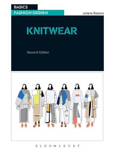 the cover of knitting book knitwear, featuring four women in long coats and dresses