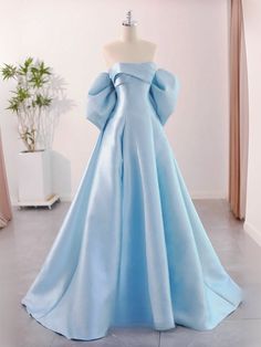 Blue Long Formal Dress, Deb Ball, Dress Blue Long, Blue Long Prom Dress, Prom Dress Blue, Queen Outfits, Banquet Dresses, Floor Length Prom Dresses, Long Formal Dress