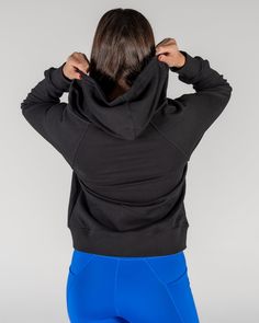 Experience ultimate comfort and versatility with our Classic Full-Zip Hoodie. Indulge in the luxurious softness of our warm and cozy fleece interior while rocking a full-length, body-skimming fit that exudes laid-back charm and is a perfect pre- and post-workout layer. Post Workout, Full Zip Hoodie, Black Hoodie, Zip Hoodie, Warm And Cozy, Full Length, Black