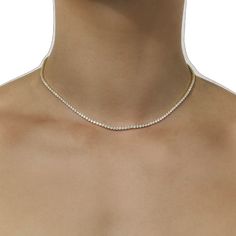 Classic Formal Tennis Choker Necklace, Classic Tennis Choker Necklace For Formal Occasions, Elegant Formal Tennis Necklace With Clavicle Chain, Dainty Round Cubic Zirconia Tennis Necklace, Formal Minimalist Cubic Zirconia Tennis Necklace, Elegant Gold Tennis Necklace Choker, Minimalist Cubic Zirconia Tennis Necklace For Formal Occasions, Dainty Gold Tennis Necklace For Formal Occasions, Elegant White Tennis Necklace With Clavicle Chain