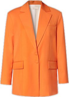 an orange blazer is shown on a white background