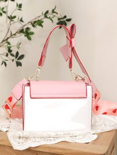 Bag For Love - Heart Graphic Flap Square Bag - Women Satchels Product Description Color Pink Strap Type Adjustable Strap Type Top Handle Pattern Type Heart Style Preppy Bag Size Small Quantity 1 piece Type Square Bag Composition 100% Polyurethane Material PU Leather Size Chart INCH CM Size Bag Width Bag Height Bag Length Strap Length one-size 3.9 5.9 7.5 47.2 Size Bag Width Bag Height Bag Length Strap Length one-size 10 15 19 120 Similar Products h2 { text-align: center; } .red-box { width: 100% Heart-shaped Summer Bag For Everyday Use, Trendy Shoulder Bag For Valentine's Day Shopping, Cute White Bag For Valentine's Day, Cute White Bags For Valentine's Day, Trendy White Heart-shaped Shoulder Bag, Valentine's Day Shopping Rectangular Shoulder Bag, White Heart-shaped Shoulder Bag For Daily Use, Cute Red Shoulder Bag For Valentine's Day, Heart-shaped Bags For Everyday Spring Use