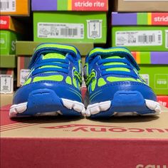 Boys Bby Kinvara 5 Bl/Grn Size 6.5w Boys Brand New Casual Blue Sneakers For Playtime, Casual Non-slip Sneakers For Play, Playful Green Sneakers For Sports, Playful Green Low-top Sneakers, Playful Green Round Toe Sneakers, Green Scratch-resistant Sneakers With Round Toe, Green Scratch-resistant Round Toe Sneakers, Blue Scratch-resistant Sneakers For Playtime, Playful Blue Sports Sneakers