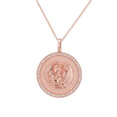 This sparkly and bold Zodiac Necklace is a stunning symbol of the sign that means most to you. Stunningly crafted in 14K Solid Gold, with a luxurious pave set diamond trim all around. This is the perfect centerpiece to complete your new favorite layer. Available in 3 gold colors and many chain length options. 

Size: 22mm Diameter 
Approx. .40cts Diamonds
High Quality G Color VS2 Clarity Natural Diamonds
14K Solid Gold
Lifetime Guarantee
Made in Los Angeles Luxury Gold Diamond Necklace With Pave Setting, Zodiac Necklace, Gold Colors, Medallion Necklace, Zodiac Necklaces, Chain Lengths, Chain Length, Natural Diamonds, Gold Diamond