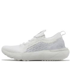 Under Armour HOVR Phantom 3 SE 'Triple White' 3026582-100 White Sneakers With Cushioned Athletic Fit, Casual Breathable Summit White Sneakers, Casual Summit White Breathable Sneakers, White Athletic Fit Sneakers With Cushioned Footbed, White Cushioned Athletic Fit Sneakers, White Cushioned Athletic Sneakers, White Breathable Sports Sneakers, Summit White Casual Running Shoes For Light Sports, White Breathable Sneakers For Sports