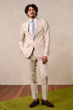 Mojave Tan Linen Suit - Shop our new linen collection just in time for summer Business Casual Notch Lapel Suits For Summer, Summer Business Casual Suits With Notch Lapel, Single Breasted Suits For Business Casual In Summer, Spring Linen Suits For Workwear, Spring Linen Suit For Work, Summer Single Breasted Business Casual Suits, Summer Single-breasted Suits For Business Casual, Summer Single-breasted Business Casual Suits, Summer Business Casual Single Breasted Suits