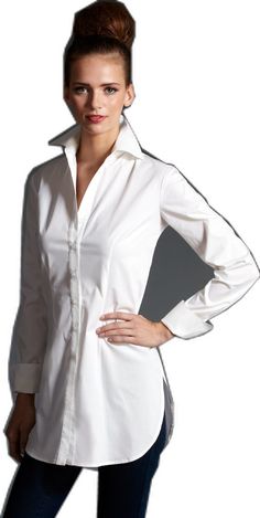 Modern Blouse For Business, Classic Blouse With Placket, Elegant Shirt With Placket And Shirttail Hem, Elegant Shirt With Shirttail Hem And Placket, Classic Fitted Blouse For Business Casual, Timeless Shirt With Button Cuffs, Classic Fitted Blouse With Button Cuffs, Fitted Classic Blouse With Button Cuffs, Fitted Shirt With Shirttail Hem For Formal Occasions