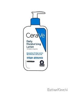 a bottle of cerave daily moisturizing lotion on a white background with the words cerave above it