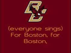 the boston red sox logo on a maroon background with text that reads everyone sings for boston,