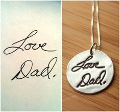 Actual Handwriting Signature Fine Silver by TagYoureItJewelry #handwritingnecklace The Bling Ring, Signature Necklace, Beating Heart, Diy Schmuck, Girls Best Friend, Fine Silver, Handwriting, Cute Gifts, Making Ideas