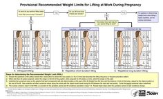 How much weight can a pregnant woman lift at work? The infographic visually depicts provisional recommended weight limits that NIOSH proposes most pregnant workers with uncomplicated pregnancies would be able to lift without increased risk of adverse maternal and fetal health consequences. A Pregnant Woman, Women Lifting, Workplace Safety, Occupational Health And Safety, Reproductive Health, Pregnant Woman, Baby Health, Healthy Pregnancy, Improve Health