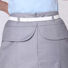 Enhance your work attire with our Elegant Office Pencil Skirt. A timeless garment that effortlessly combines sophistication and comfort.

**Fit**
This pencil skirt features a length hitting above the knee striking the perfect balance, between professionalism and style. The skirts waistline enhances your figure ensuring a fit that exudes confidence in any office environment. Made from a high quality blend of polyester and spandex this skirt embraces your curves while providing flexibility for all Elegant Fitted Skort With Belt Loops, Elegant Formal Mini Skirt With Belt Loops, Elegant Mini Skirt With Belt Loops For Work, Fitted Skort With Belt Loops For Work, Elegant Solid Mini Skirt With Pockets, Modern Skirt With Belt Loops For Work, Elegant Formal Mini Skirt With Pockets, Modern Fitted Skirt For Office, Office Lady Pencil Skirt For Workwear