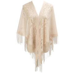 PRICES MAY VARY. Material and Size:100% Polyester,Size:70.86’’x29.52’’(Tassels:3.93’’) Perfect Size: With excellent coverage and sufficient length, the beautiful elegant shawl covers your shoulders & arms perfectly and gives your hands freedom. lightweight and soft, it's easy to carry. Surprising Design: Gorgeous and unique flower lace crochet design with delicate and beautiful fringe decoration conforms to the current fashion trend. The various colors meet the needs of different garments on various occasions. Multiple Uses: Unique triangular design, you can wear it as a veil. At the same time large enough size design, you can wear it as a cape, with your fashionable evening dress to attend various dances.You will be stand out from the crowd with much charm added by this lace shawl. Care W Flower Lace Crochet, Fancy Shawl, Elegant Cape, Scarf Wraps, Evening Shawls, Blouse Elegant, Elegant Shawl, Women Scarf, Triangle Scarf