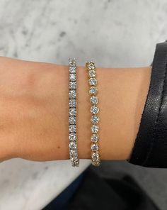 A modern and head-turning update to the classic tennis bracelet, this bezel-set design boasts 37 sparkling round-cut diamonds. Ring Concierge, Custom Engagement Rings, Diamond Tennis Bracelet, Bezel Set Diamond, Tennis Bracelet Diamond, Tennis Bracelet, Bezel Setting, Round Cut Diamond, Set Design